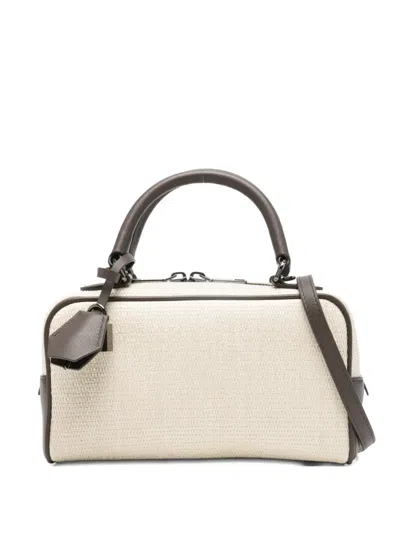 Brunello Cucinelli Top-handle Lock Tote Bag In Neutral