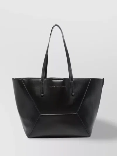 Brunello Cucinelli Top Handle Shoulder Bag In Black