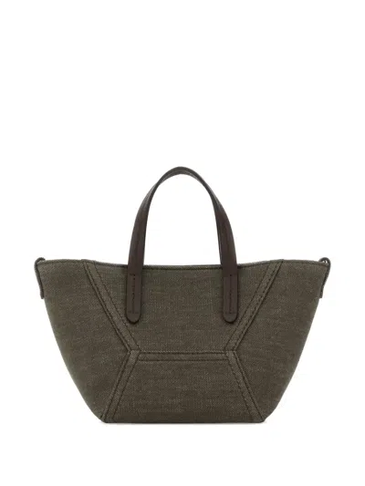 Brunello Cucinelli Top Handle Tote Bag In Green