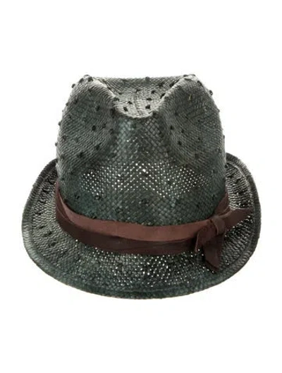 Pre-owned Brunello Cucinelli Top Hat W/tags In Green