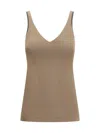 Brunello Cucinelli Women Top With Embellishments In Neutral