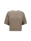 Brunello Cucinelli T-shirt In Nutshell+panama