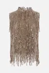 Brunello Cucinelli Sequined Cotton-blend Top In Nutshell+vison