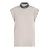 Brunello Cucinelli Top Silver Beige In Multi