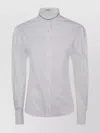 Brunello Cucinelli Top Stand Collar Buttoned Cuffs In White