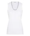 Brunello Cucinelli Monili-chain Tank Top In White