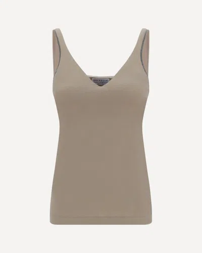 BRUNELLO CUCINELLI TOP WITH EMBELLISHMENTS