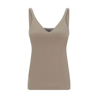 BRUNELLO CUCINELLI TOP WITH EMBELLISHMENTS