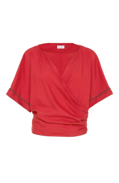 BRUNELLO CUCINELLI BRUNELLO CUCINELLI TOP WITH MONILI