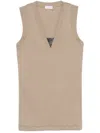 Brunello Cucinelli Top With `precious` Insert In Brown