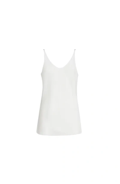 Brunello Cucinelli Top With Shiny Straps In White