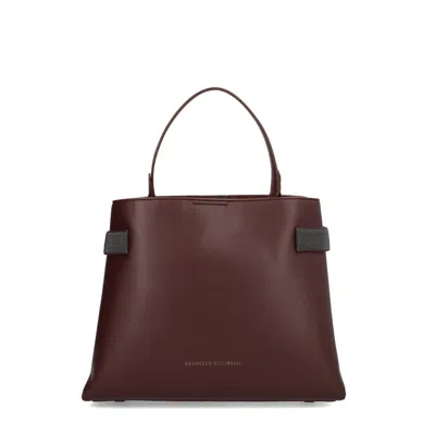 Brunello Cucinelli Top-handle Essence Tote Bag In Red