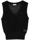 Brunello Cucinelli Sleeveless V Neck Knitwear With Ribbed Hem