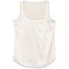 Brunello Cucinelli Satin Sleeveless Top In Beige