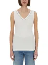 Brunello Cucinelli Tops In Cot In White