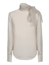 Brunello Cucinelli Champagne Organza Blouse In Neutral