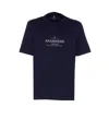 Brunello Cucinelli Cotton Crew Neck T-shirt With Graphic Print In Black