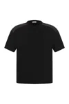 Brunello Cucinelli Women's Stretch Cotton Jersey T-shirt With Shiny Shoulders In Black
