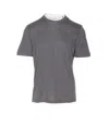 Brunello Cucinelli Basic Silk-blend T-shirt In Gray
