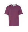 Brunello Cucinelli Men Faux Layering T-shirt In Pink