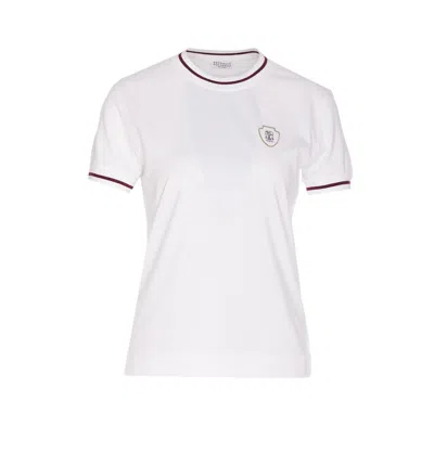 Brunello Cucinelli Logo T-shirt In White