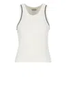 Brunello Cucinelli Bead-chain Detailed Tank Top In White