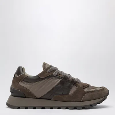 Brunello Cucinelli Torba Leather Sneakers In Brown