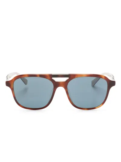Brunello Cucinelli Tortoiseshell Wayfarer-frame Sunglasses In 褐色