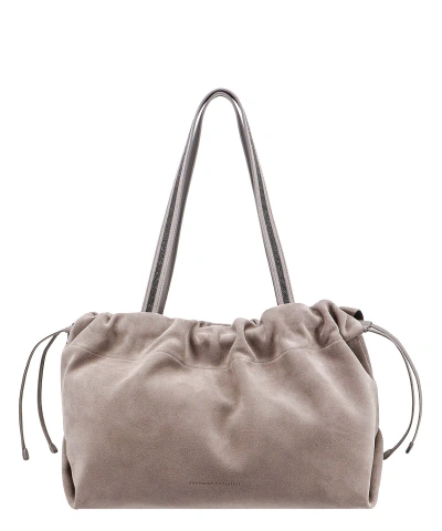 Brunello Cucinelli Tote Bag In Grey