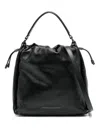 Brunello Cucinelli Soft Leather Mellow Bucket Bag In Black