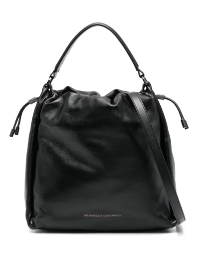 Brunello Cucinelli Tote Bag With Logo In Black