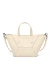 Brunello Cucinelli Structured Geometric Paneling Shoulder Bag With Detachable Strap In Neutral