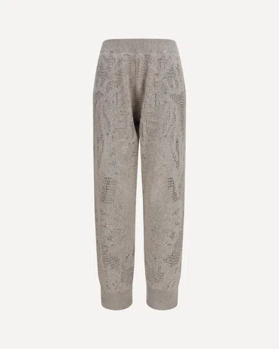 Brunello Cucinelli Track Dazzling Water Lillies Pants In Gray