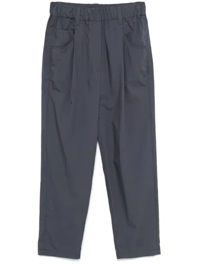 Brunello Cucinelli Track Five-pocket Trousers In Lightweight Poplin With Moniline In Avio
