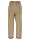 Brunello Cucinelli Track Five-pocket Trousers In Lightweight Poplin With Moniline In Beige
