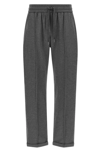 Brunello Cucinelli 'track' Joggers In Brown