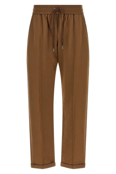 Brunello Cucinelli 'track' Joggers In Brown