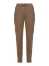 Brunello Cucinelli Drawstring-waist Tapered Trousers In Brown