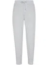Brunello Cucinelli Striped Track Pants In Gray