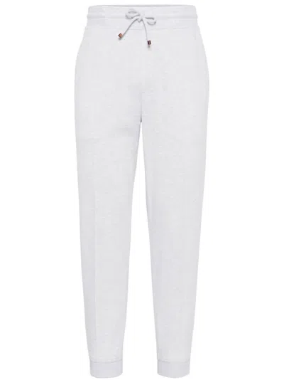 Brunello Cucinelli Track Pants In White