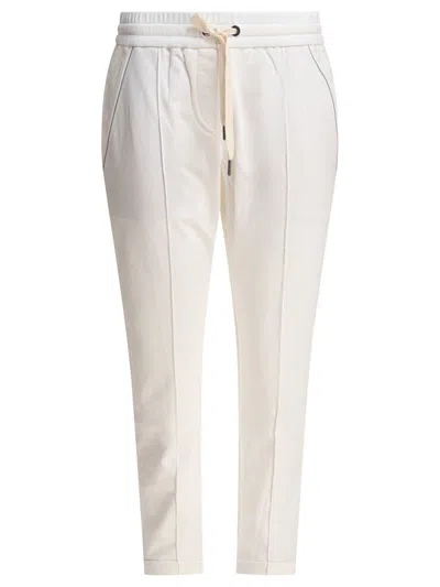 Brunello Cucinelli "track" Pants In White