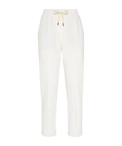 Brunello Cucinelli Track Pants In White