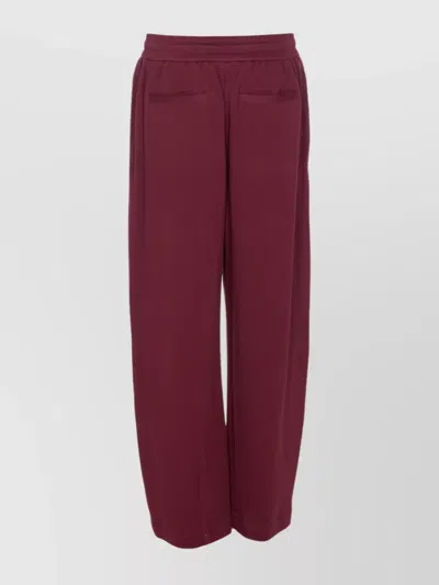 Brunello Cucinelli Track Pants With Elasticized Waist And Pockets In Burgundy