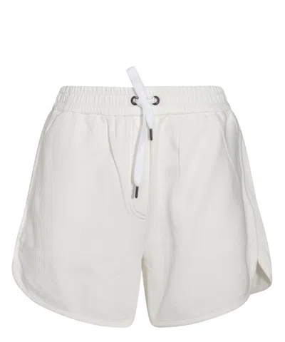 Brunello Cucinelli Track Shorts In White