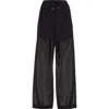 Brunello Cucinelli Women Black Organza Track Trousers In Black
