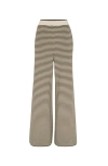 Brunello Cucinelli Cotton-knit Stripe Trousers In Brown