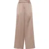 Brunello Cucinelli Stretch-silk Satin Track Trousers In Cocoa