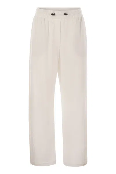 BRUNELLO CUCINELLI BRUNELLO CUCINELLI TRACK TROUSERS IN COUTURE INTERLOCK
