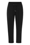 Brunello Cucinelli Women Track Trousers In Lightweight Stretch Cotton Fleece With Moniline