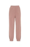 Brunello Cucinelli Cotton Felpa Joggers With Zipper Cuffs In Pink